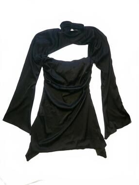 NWOT Rosedress Black Mini Dress. Womens Size Large. 25 inches long